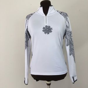 ATHLETA | Geometric Quarter Zip